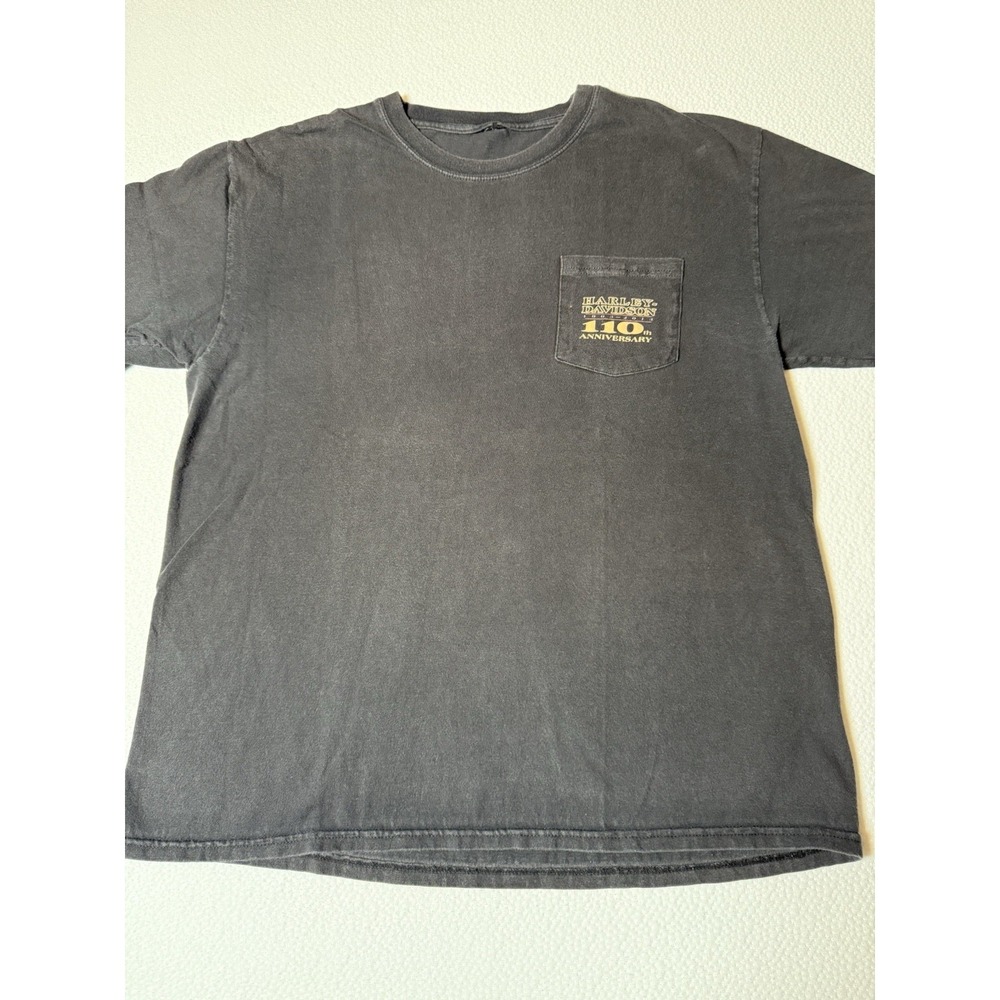 Harley-Davidson 110th Anniversary Milwaukee WI Pocket T-Shirt XL